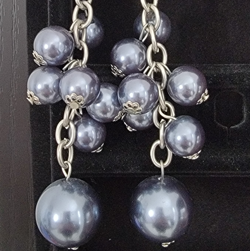 Dangle Blue "Pearl" earrings